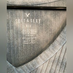 American Eagle Soft and Sexy Ribbed Tie Dye Long Sleeve Shirt